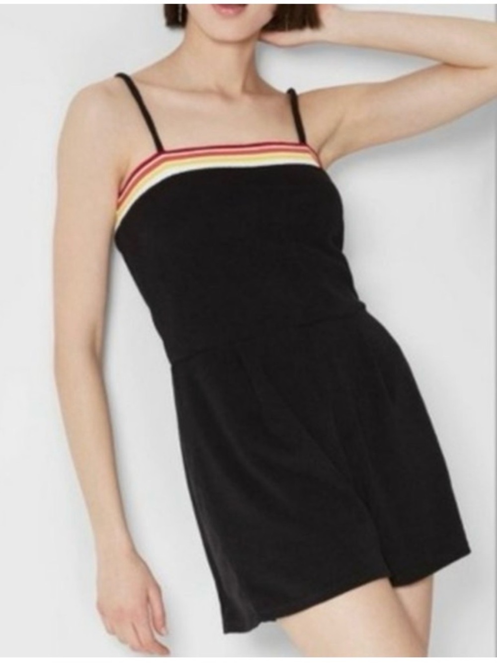 Stripes Terry Cloth Romper